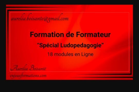 FORMATION DE FORMATEUR EN LIGNE SPECIAL LUDOPEDAGOGIE